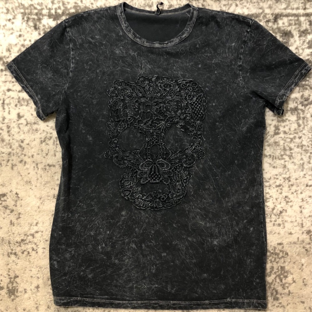 Emma & Sam Stone Washed Skull T-shirt - Oversized